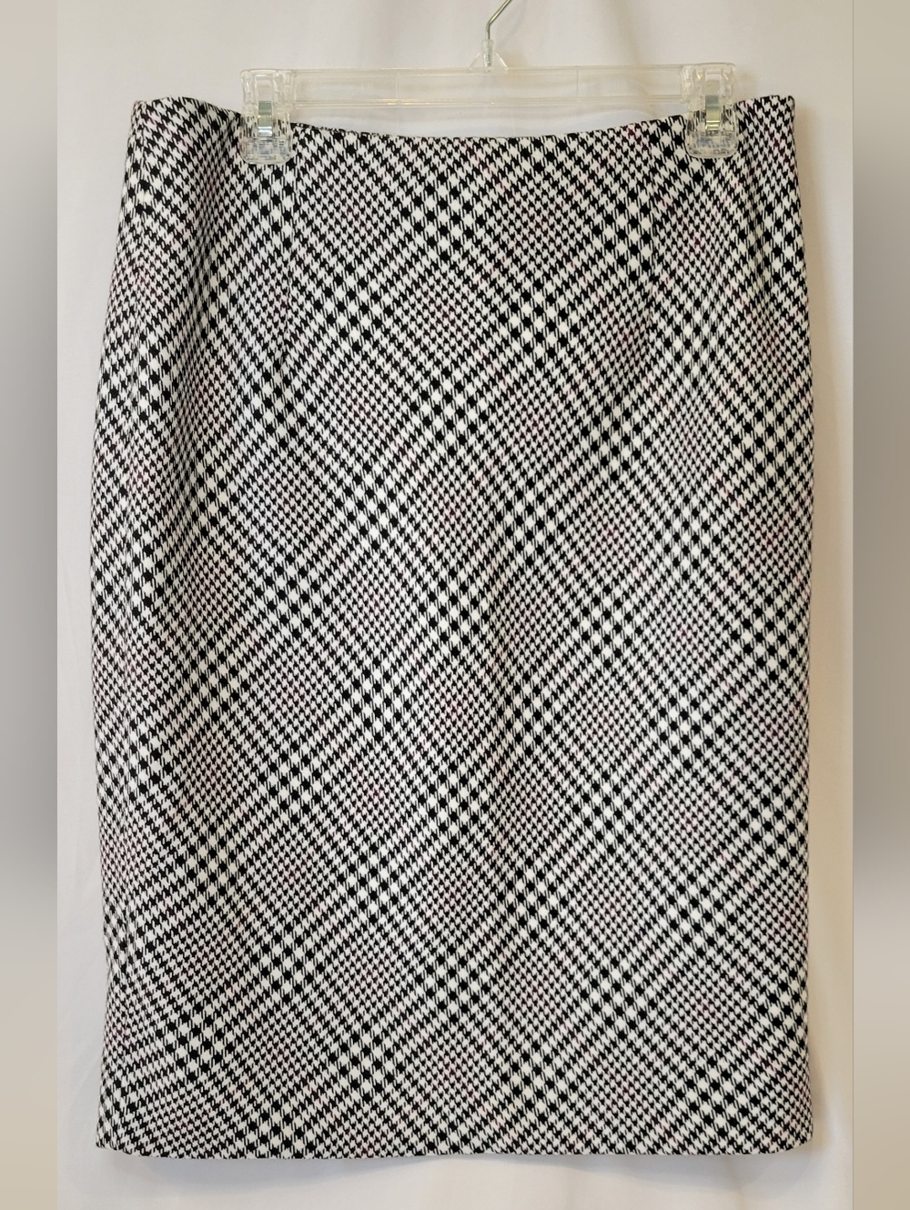 White House Black Market Black & White Glen Plaid Pencil Skirt